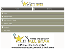 Tablet Screenshot of homeinspectionallstar.com